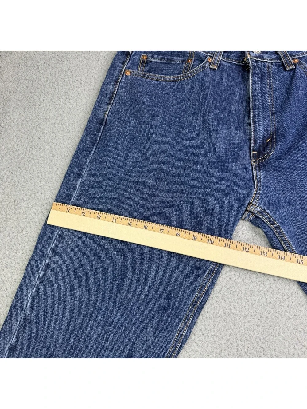 Levis 505 Blue Denim Jeans Men's 36x32 Regular Fit Straight Leg 100% Cotton NWT